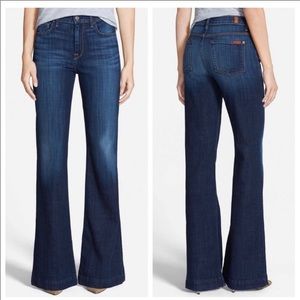 7FAMK “Ginger” Dark Wide Leg Jeans